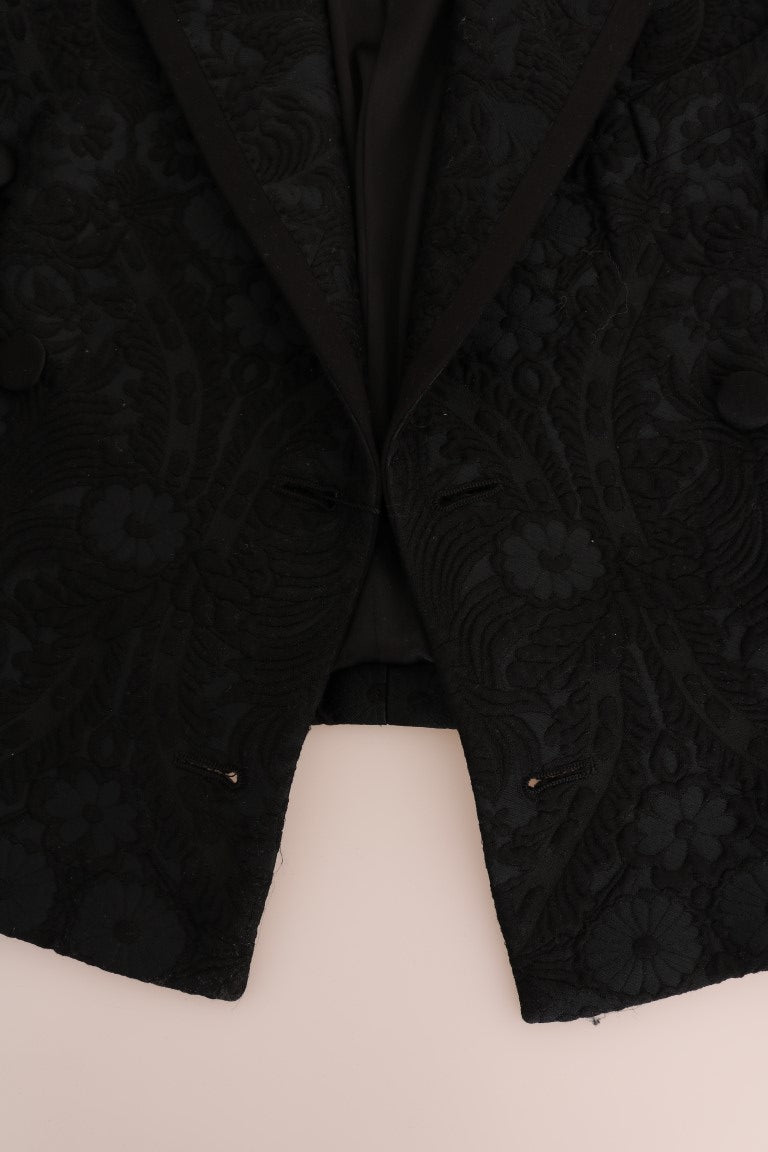 Enchanted Floral Crystal Blazer Jacket - ventzia