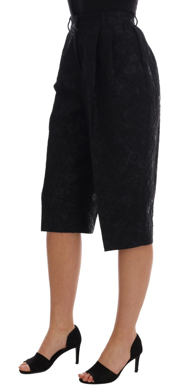 Elegant Floral Brocade Dress Shorts - ventzia