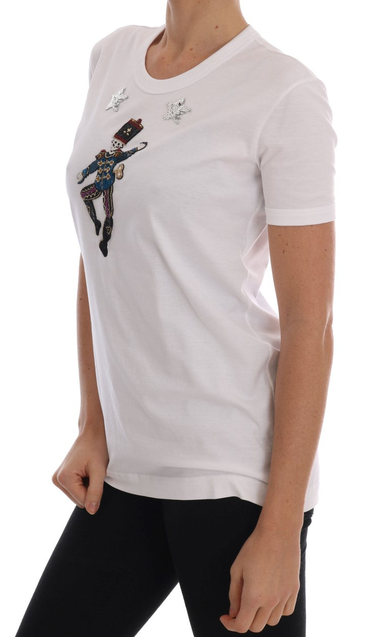 Sequined Fairy Tale Cotton T-Shirt - ventzia