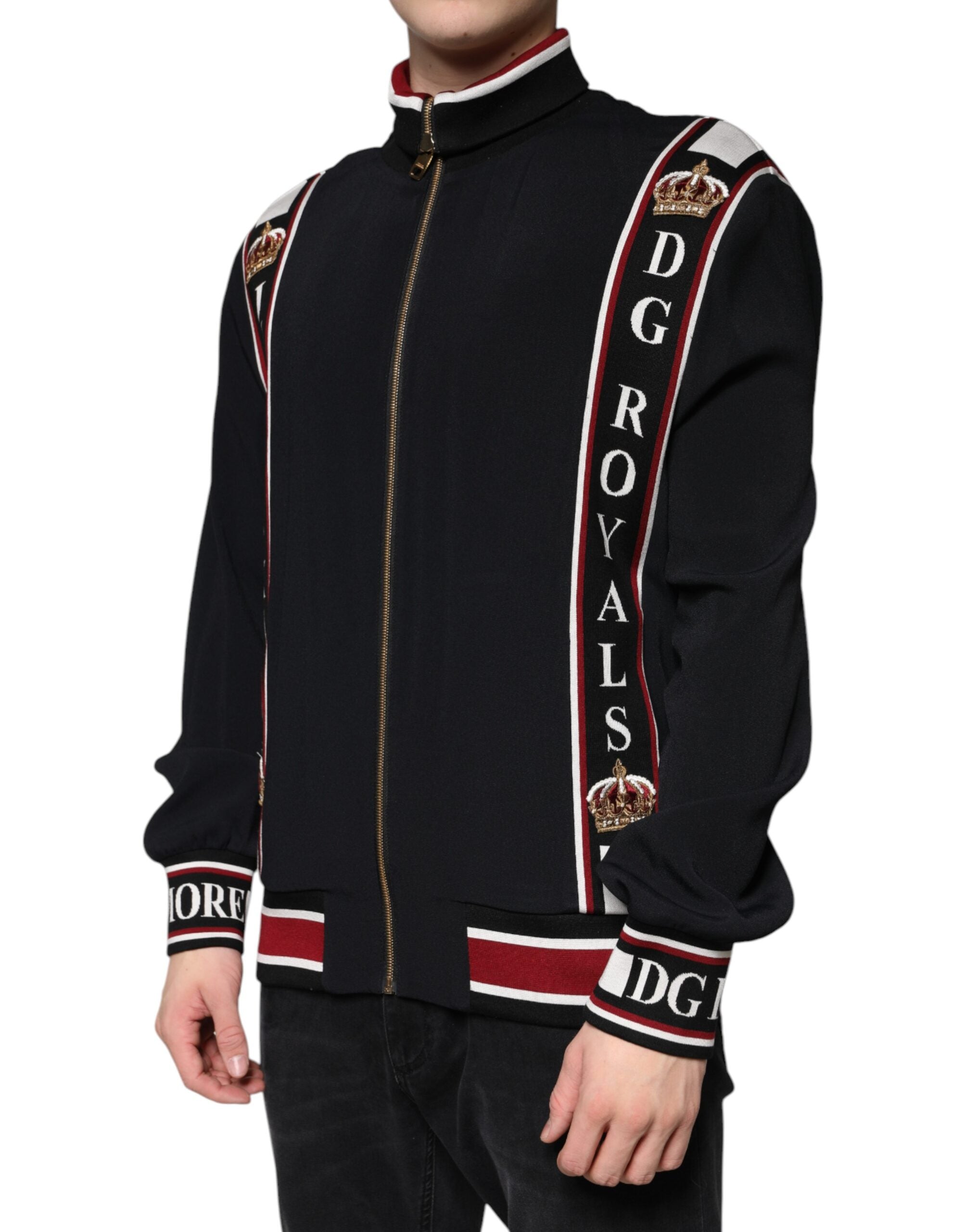 Black DG King Full Zip Sweatshirt Sweater - ventzia