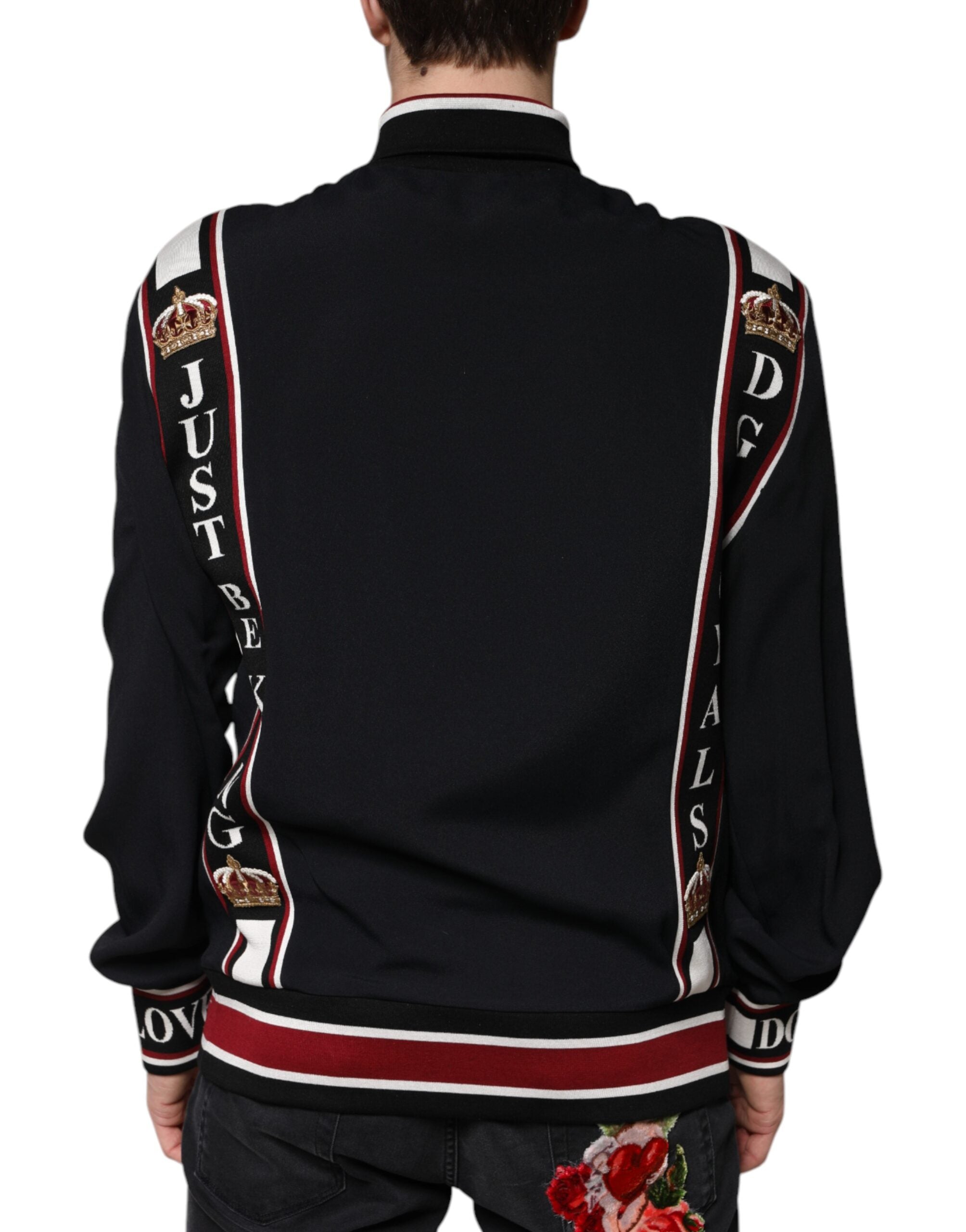 Black DG King Full Zip Sweatshirt Sweater - ventzia