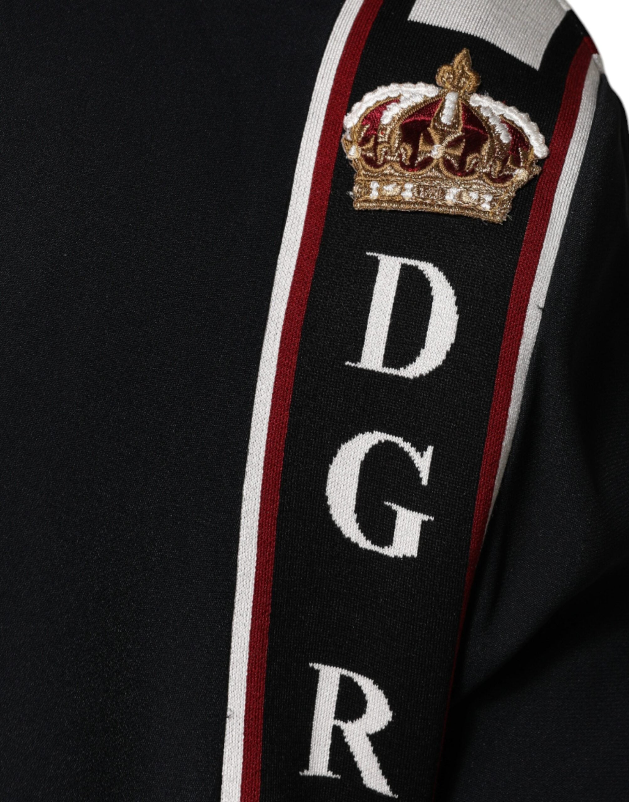 Black DG King Full Zip Sweatshirt Sweater - ventzia