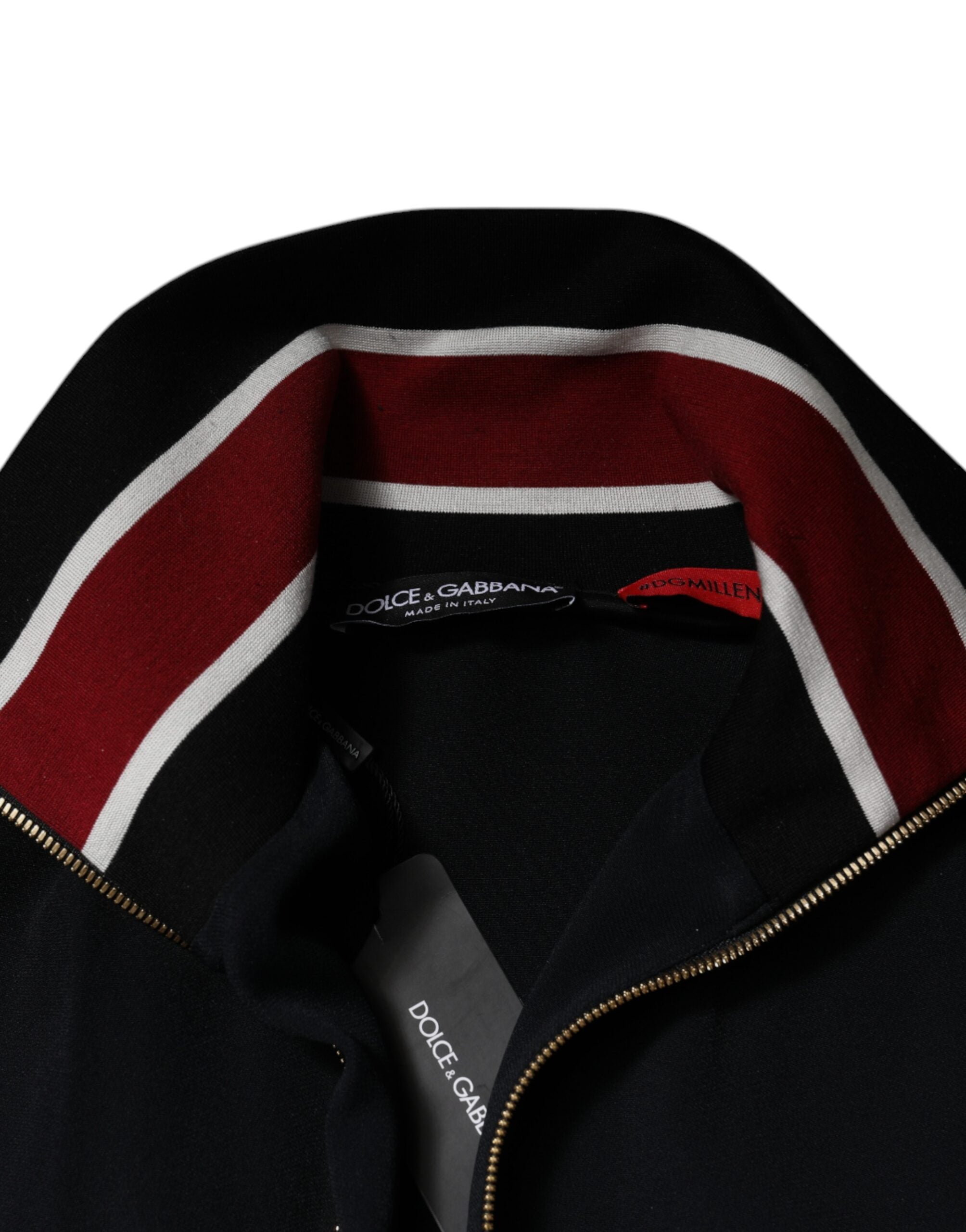 Black DG King Full Zip Sweatshirt Sweater - ventzia