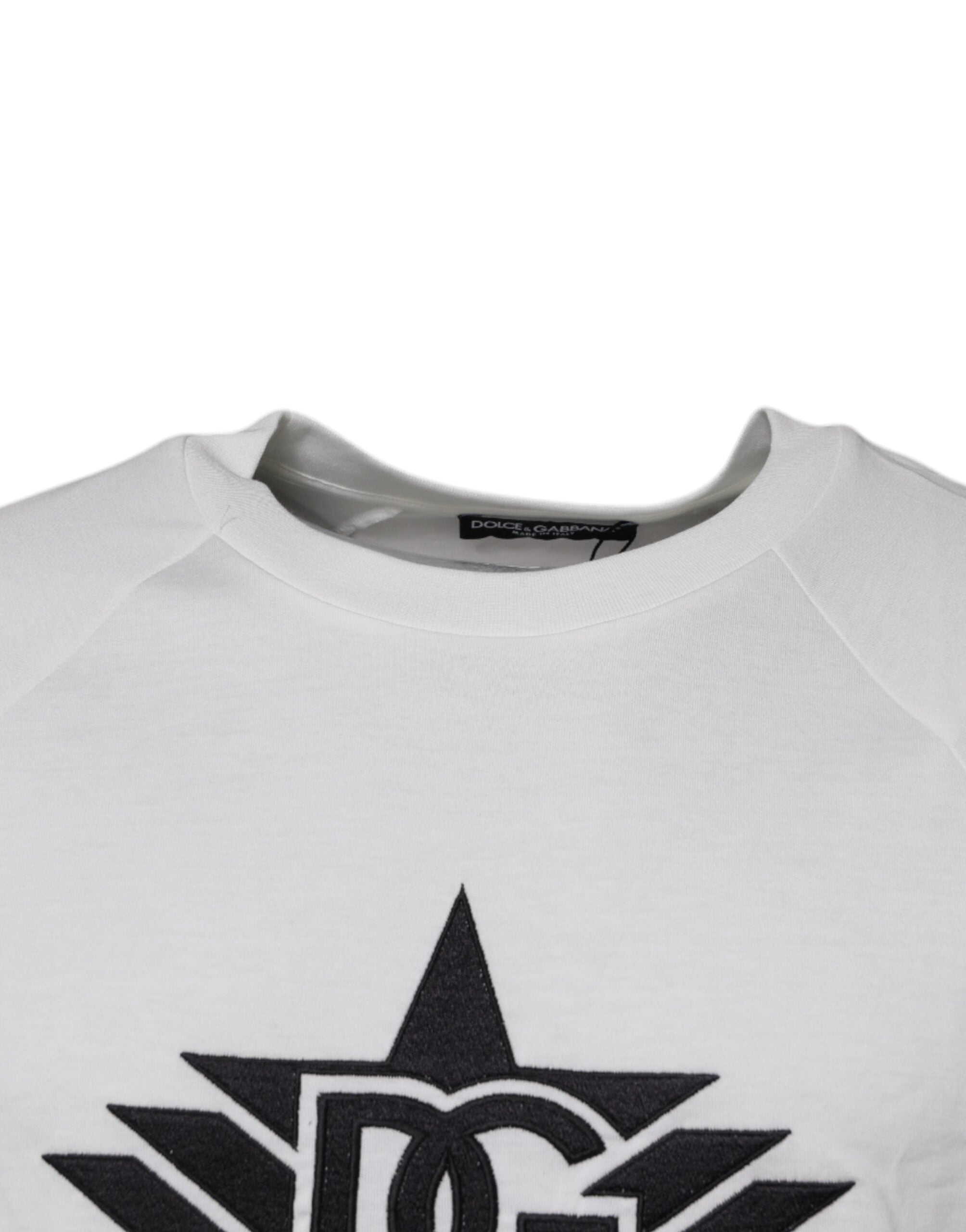 White DG Sport Crew Neck Short Sleeve T-shirt - ventzia