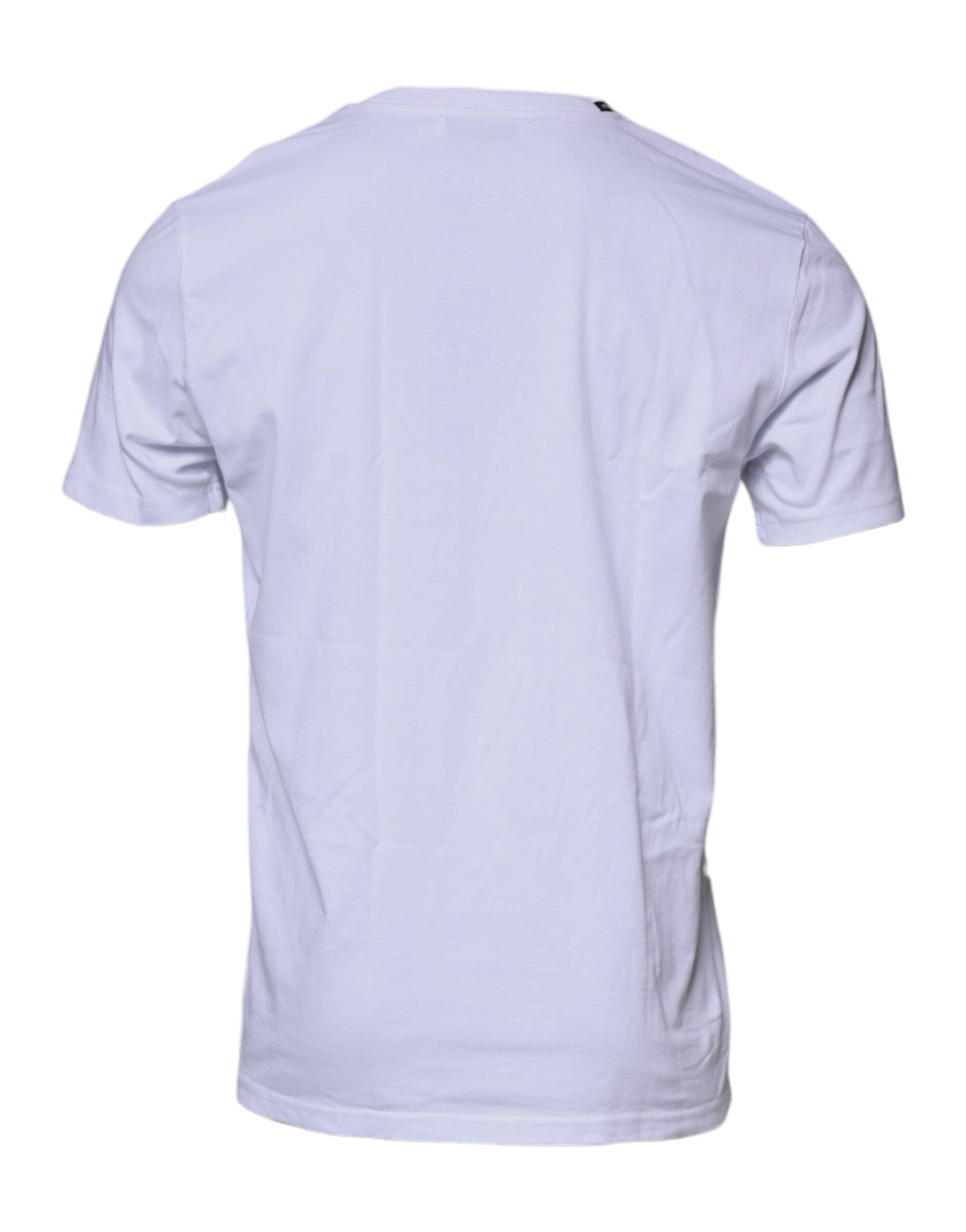 White Red Leopard Cotton Crew Neck T-shirt - ventzia