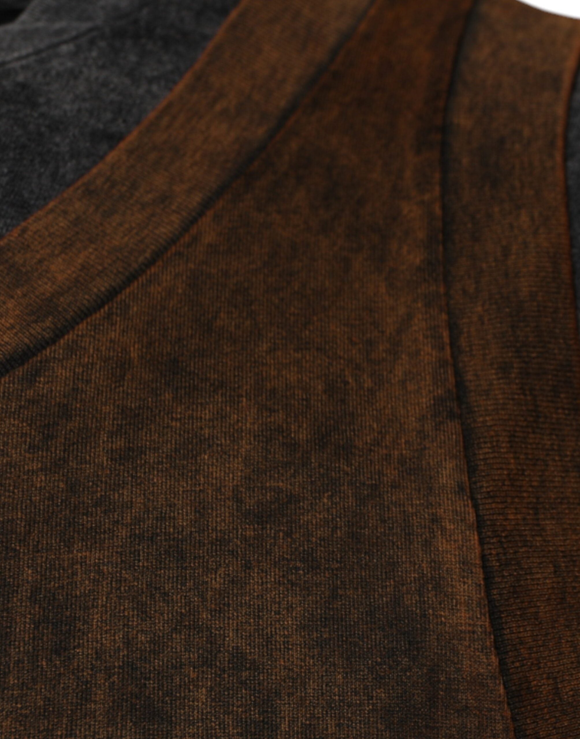 Brown Cotton Round Neck Sleeveless T-shirt - ventzia