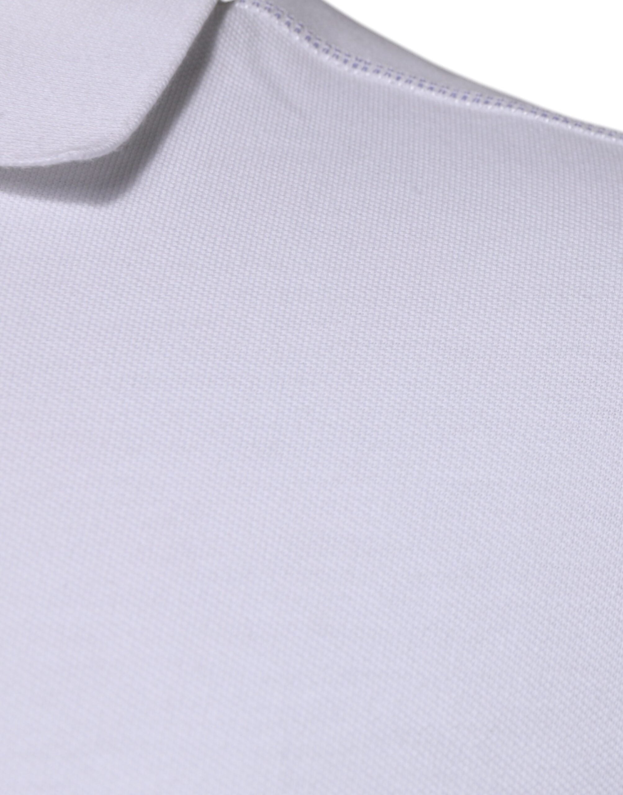 White Cotton Logo Plaque Collared Polo T-shirt - ventzia