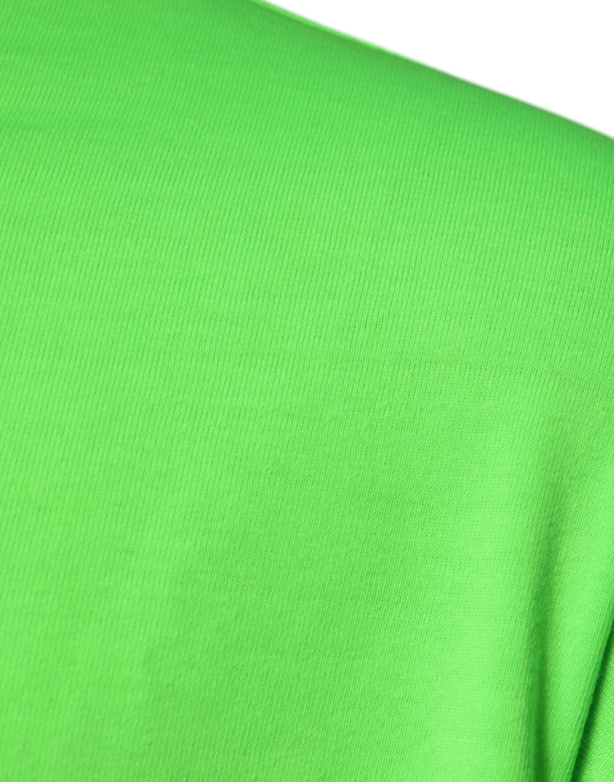 Green DG Logo Cotton Crew Neck T-shirt - ventzia