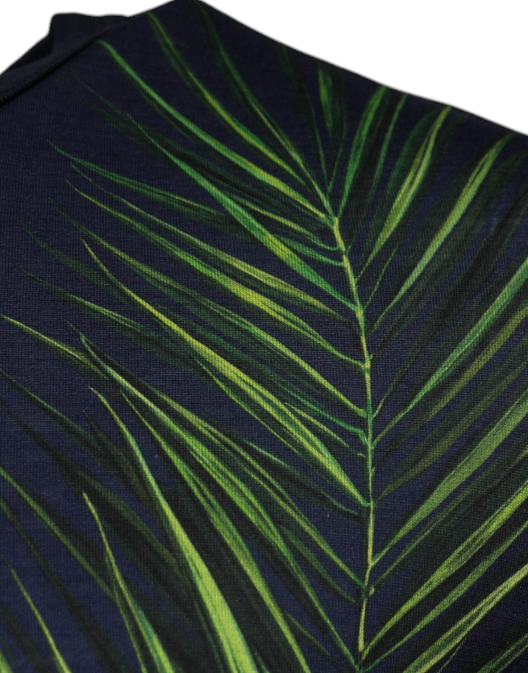 Blue Tree Print CrewNeck Short Sleeve T-shirt - ventzia