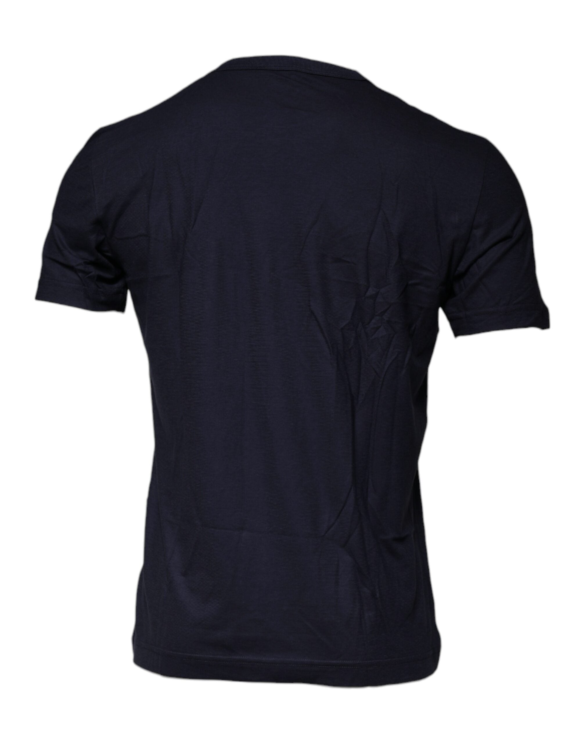 Blue D&G King Of Love Cotton Crew Neck T-shirt - ventzia
