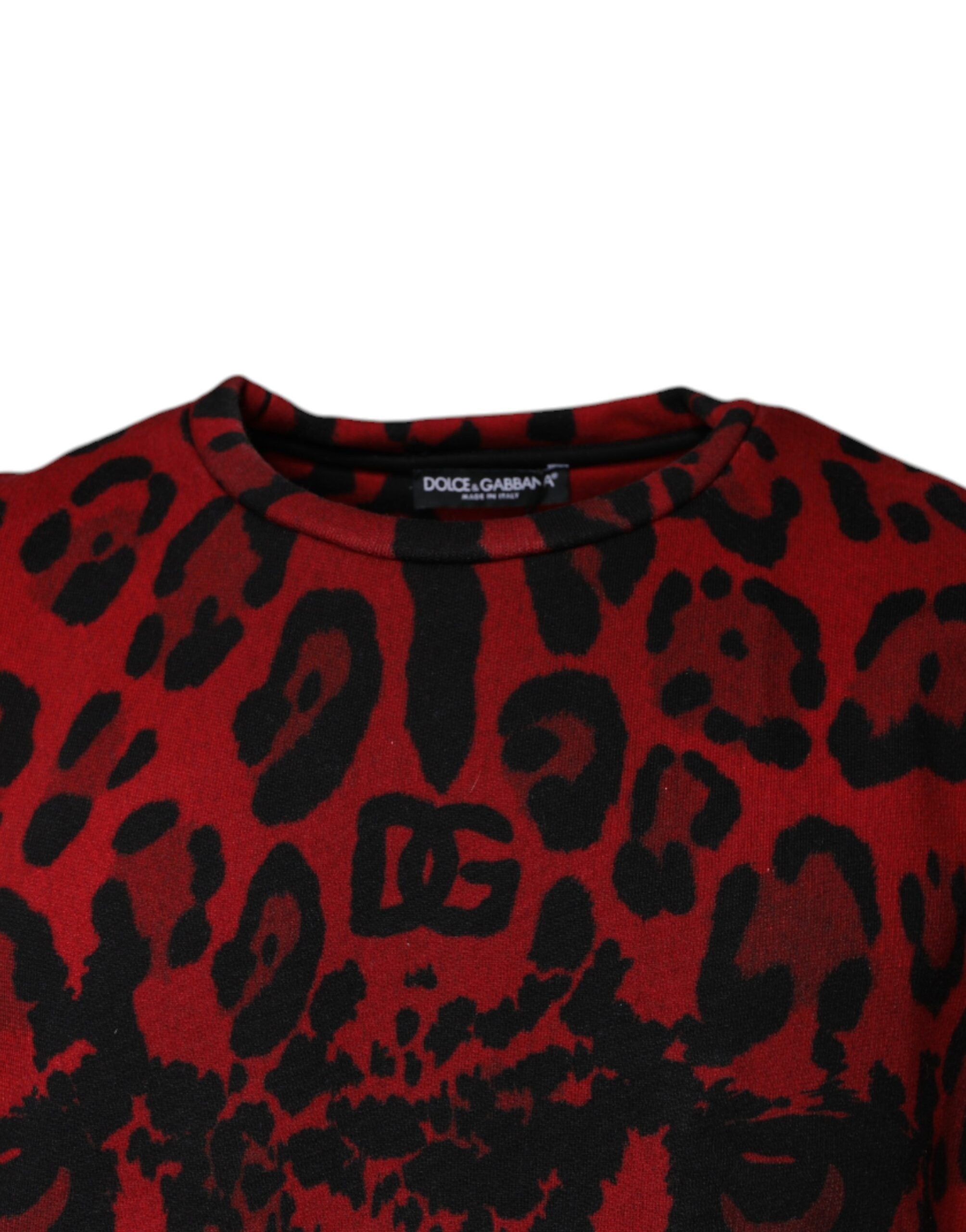 Red Leopard Print Cotton Sleeveless T-shirt - ventzia