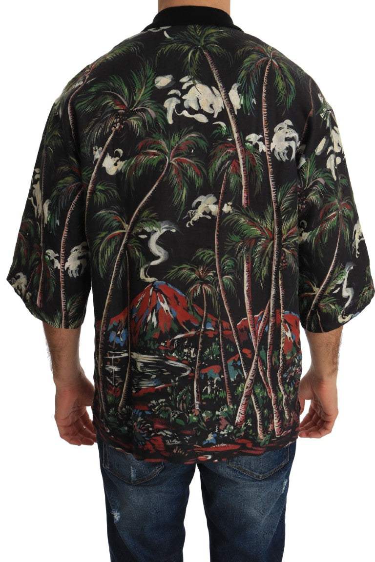 Sicilian Volcano Motive Polo Tee - ventzia
