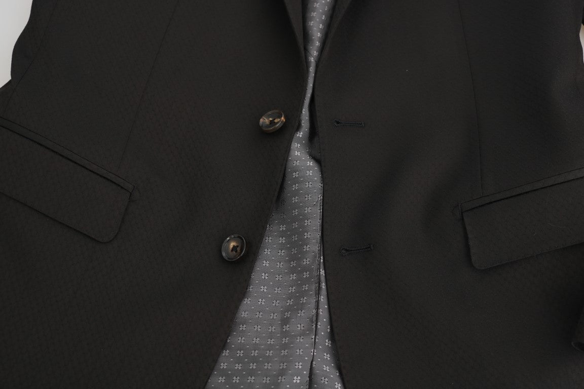 Elegant Brown Jacquard Martini Suit - ventzia