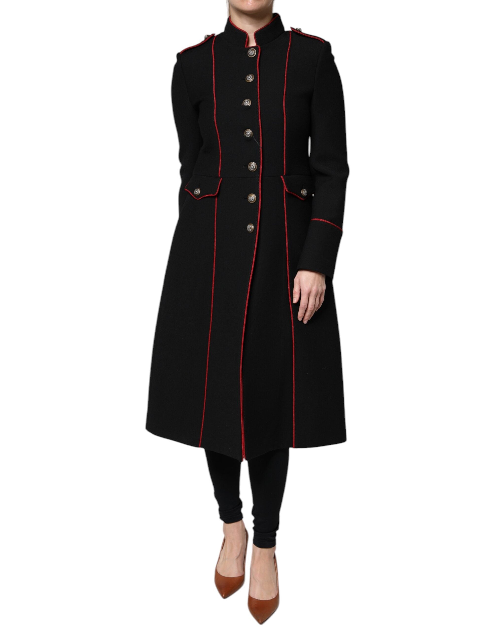 Black Single Breasted Trench Coat Jacket - ventzia