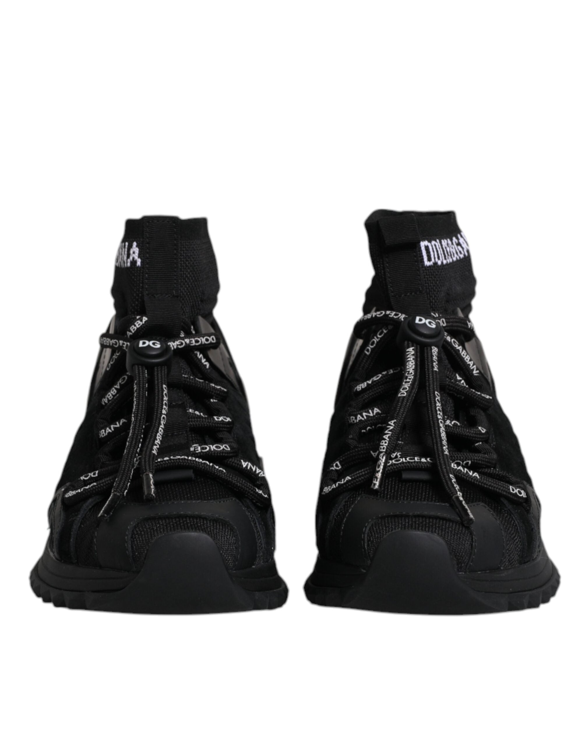 Black Sorrento Socks Logo Sneakers Shoes - ventzia