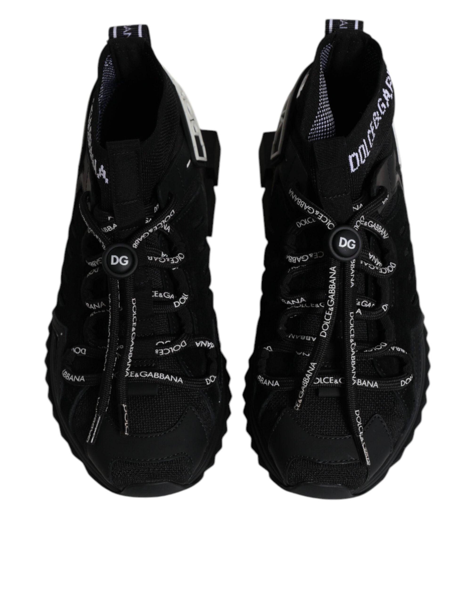 Black Sorrento Socks Logo Sneakers Shoes - ventzia