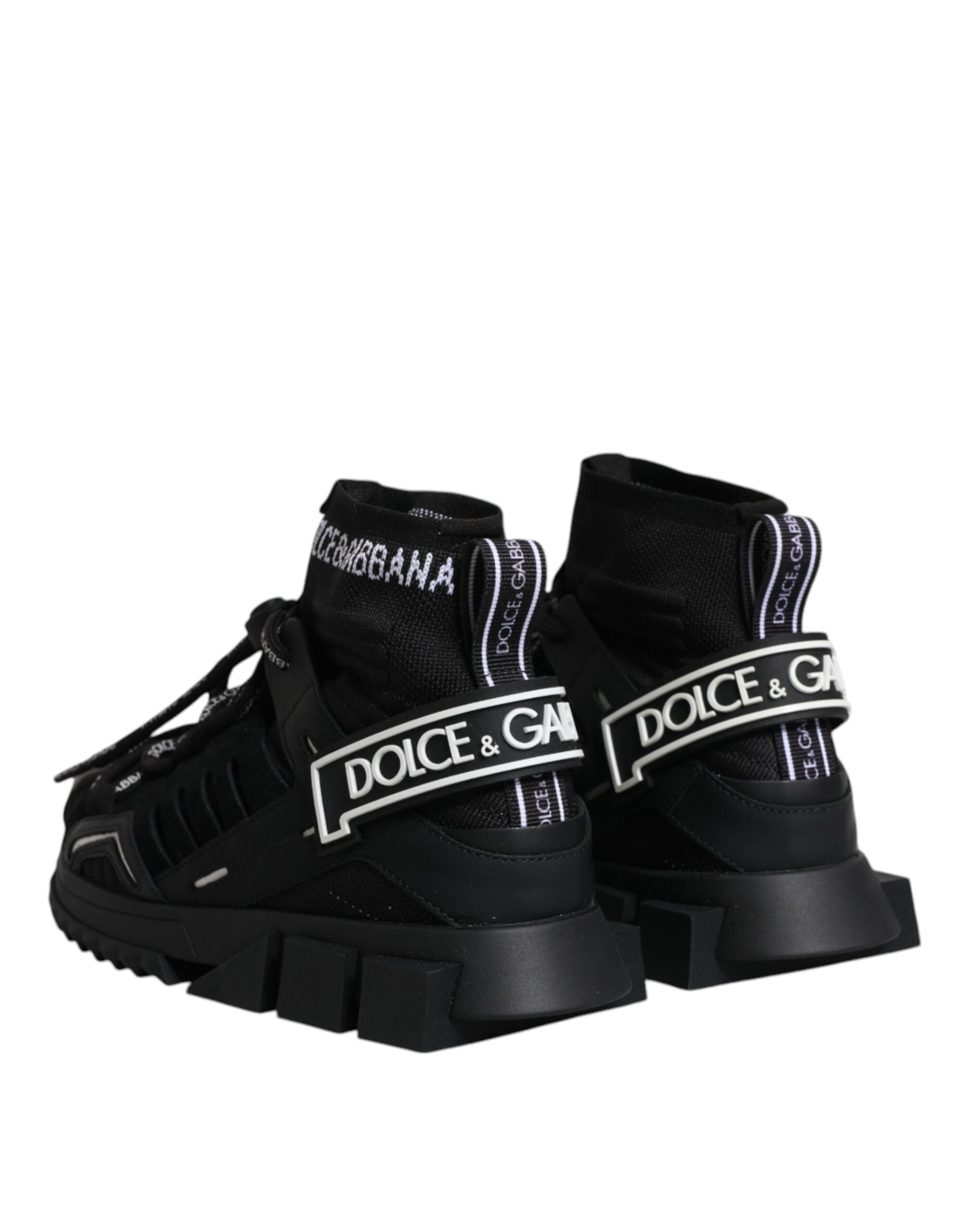 Black Sorrento Socks Logo Sneakers Shoes - ventzia
