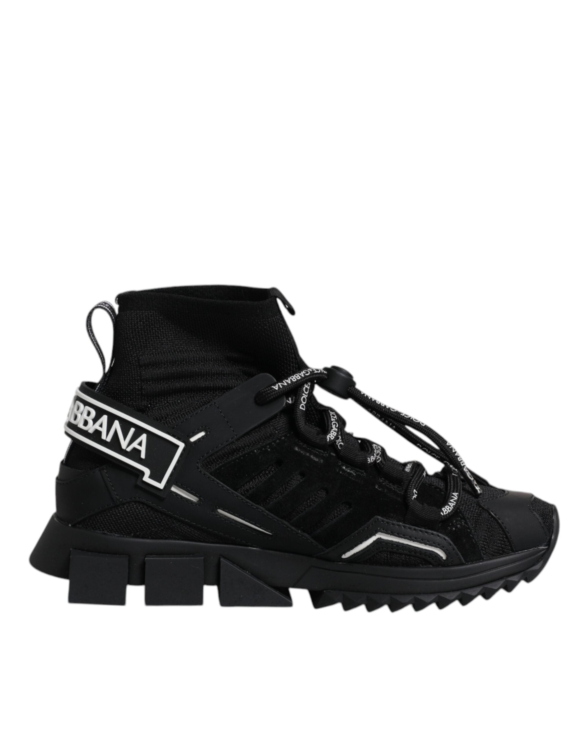 Black Sorrento Socks Logo Sneakers Shoes - ventzia