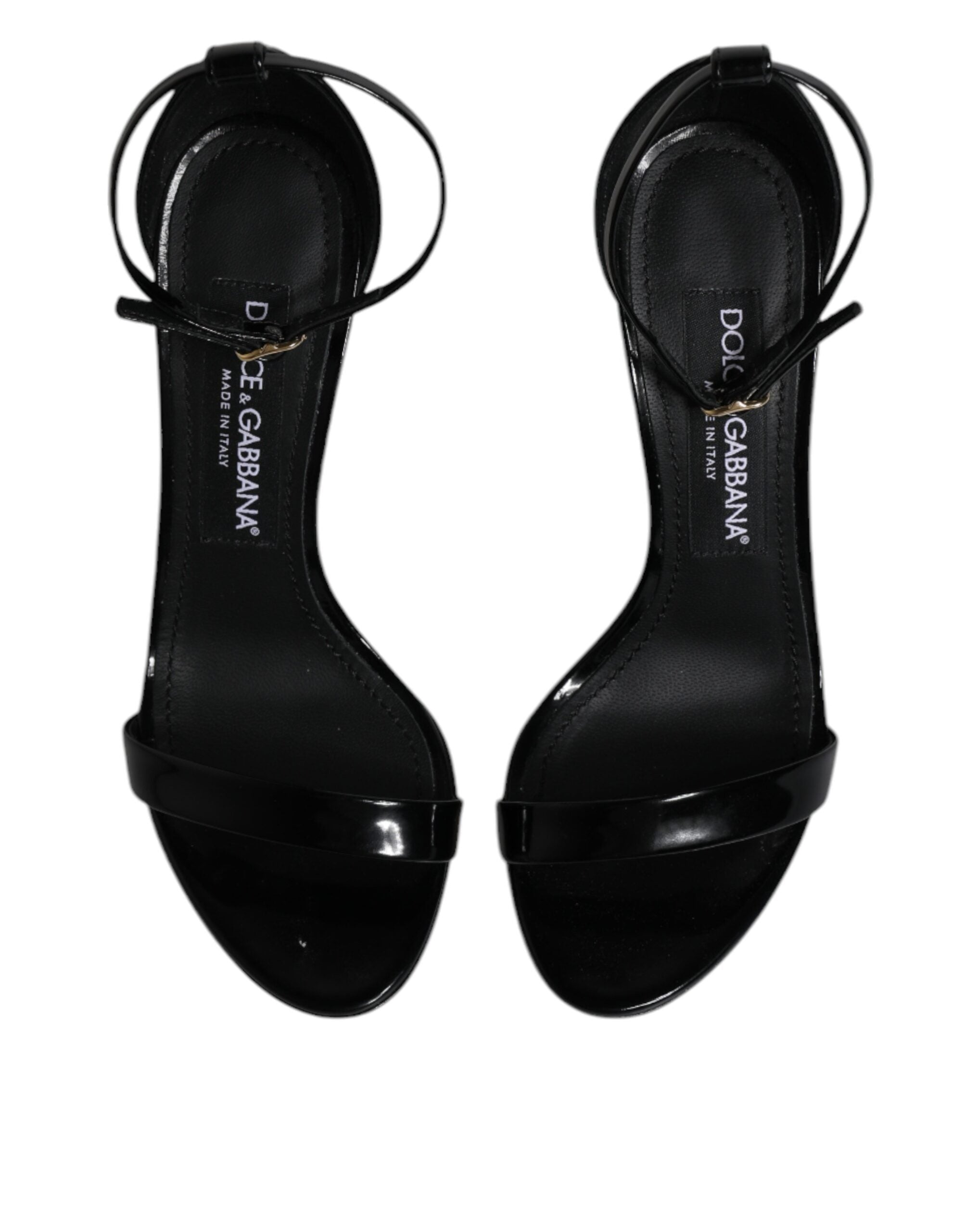 Black KEIRA Heels Ankle Strap Sandals Shoes - ventzia