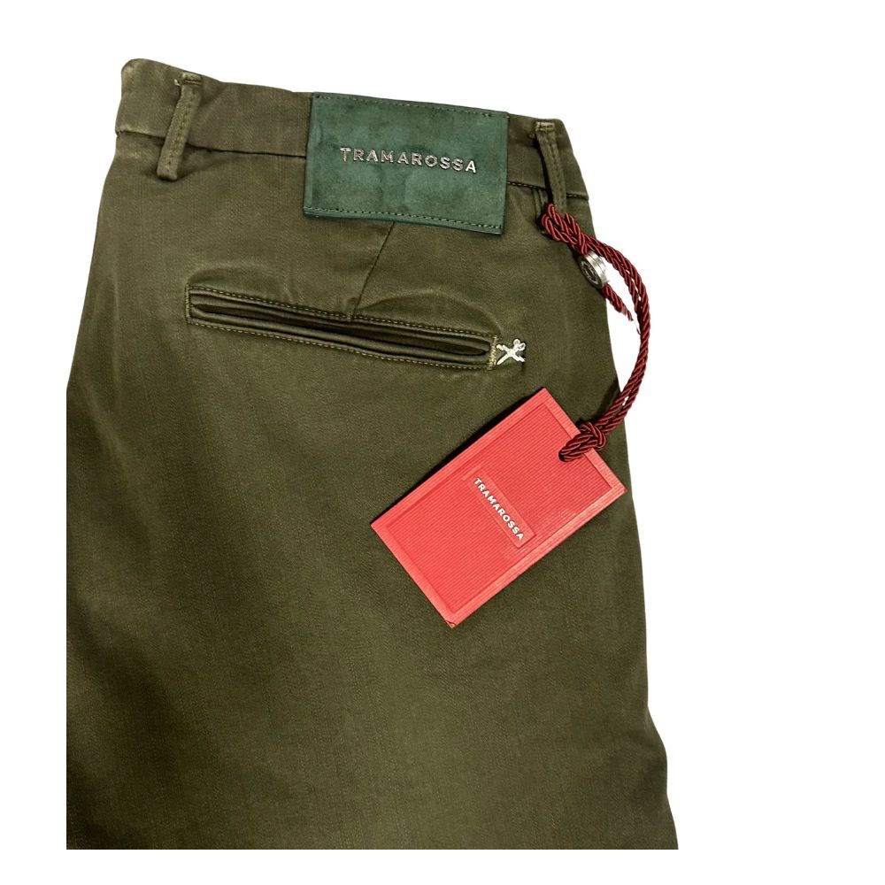 Green Cotton Jeans & Pant