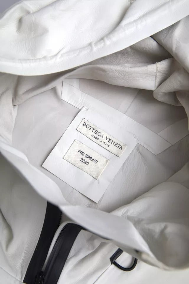 White Leather Men Waterproof Jacket Blouson - ventzia