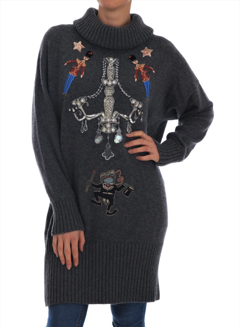 Enchanted Crystal Turtleneck Sweater - ventzia