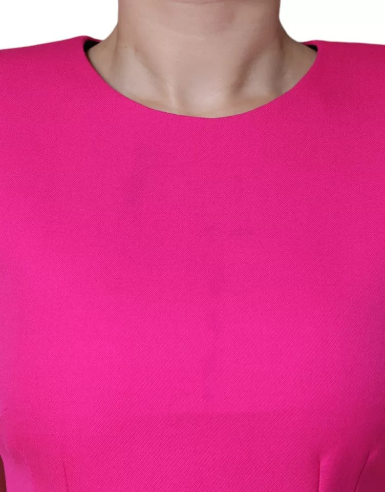 Pink Sleeveless Bodycon A-line Mini Dress - ventzia
