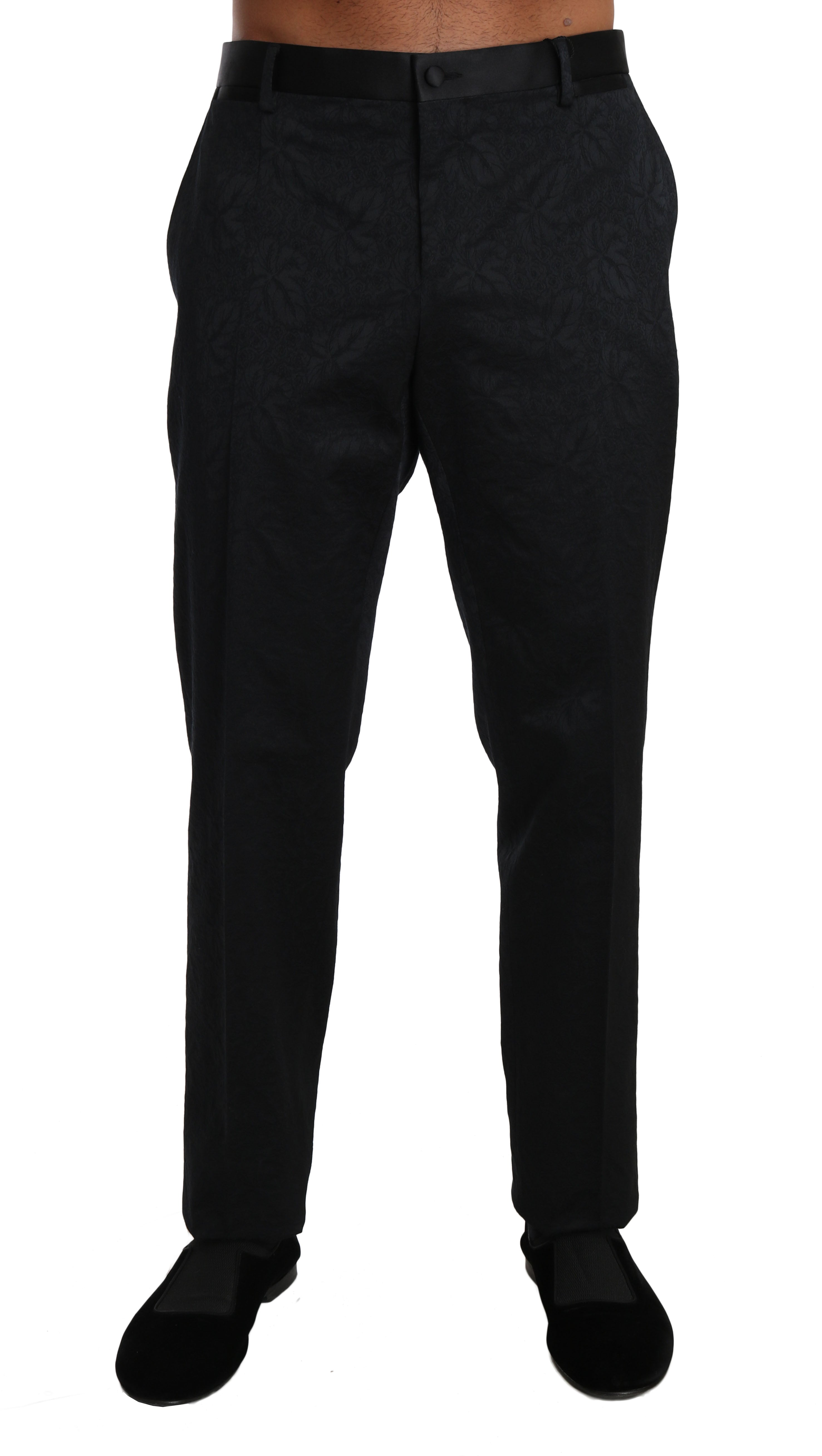 Floral Brocade Formal Trousers - ventzia