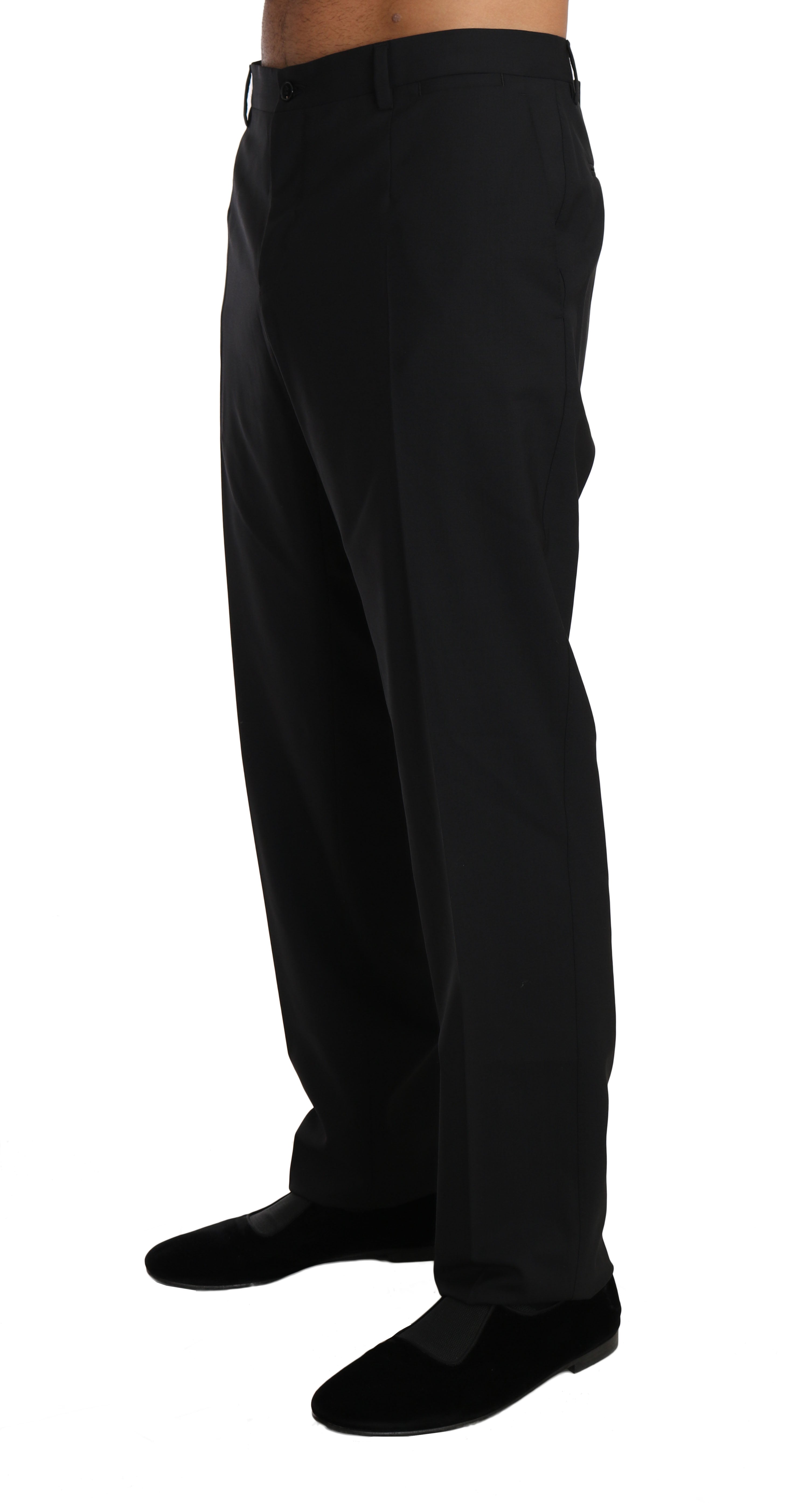 Elegant Black Wool Dress Pants - ventzia