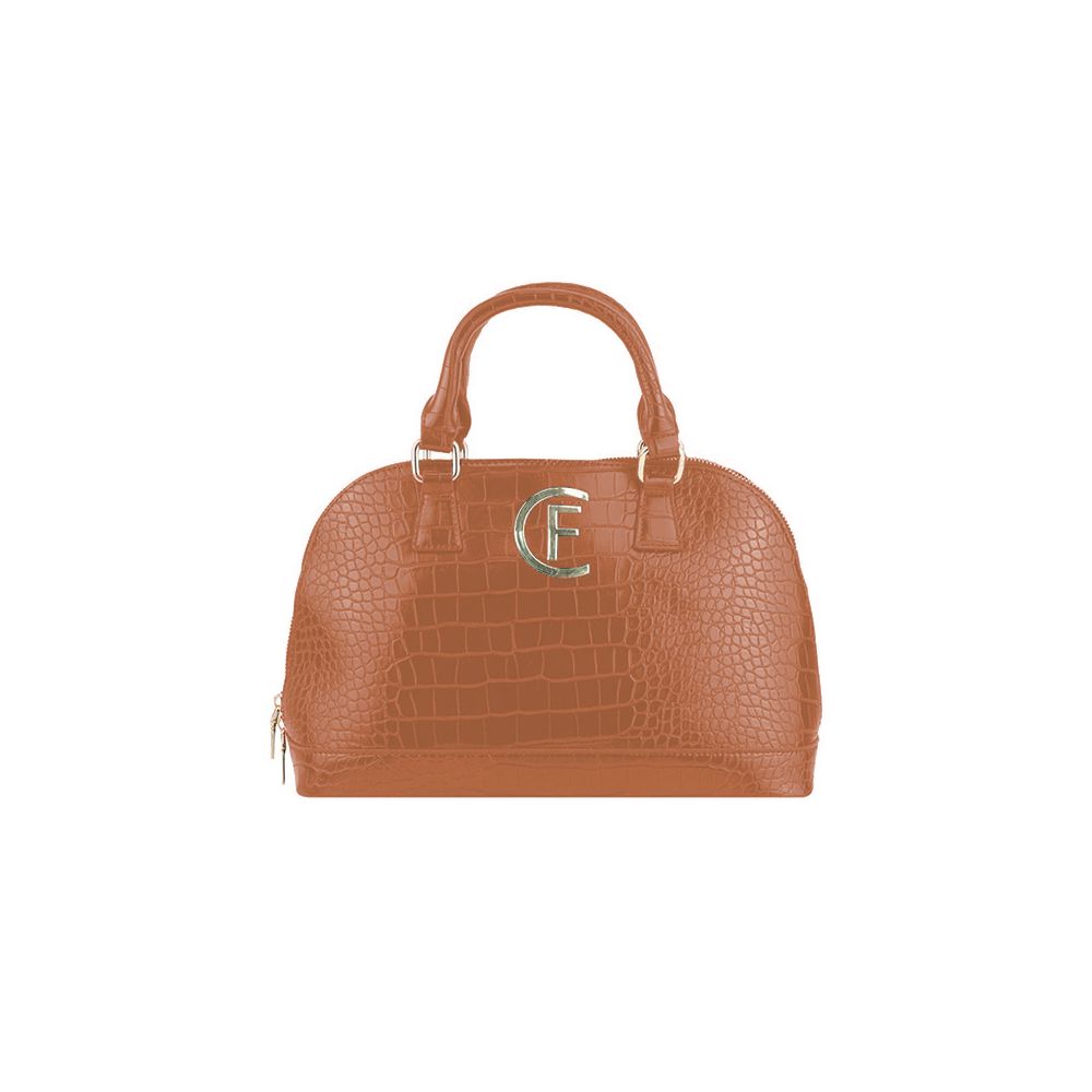 Brown Polyethylene Handbag - ventzia