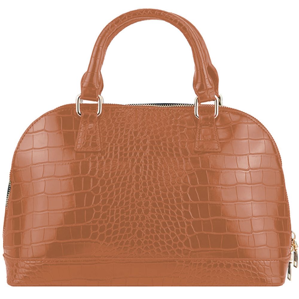 Brown Polyethylene Handbag - ventzia