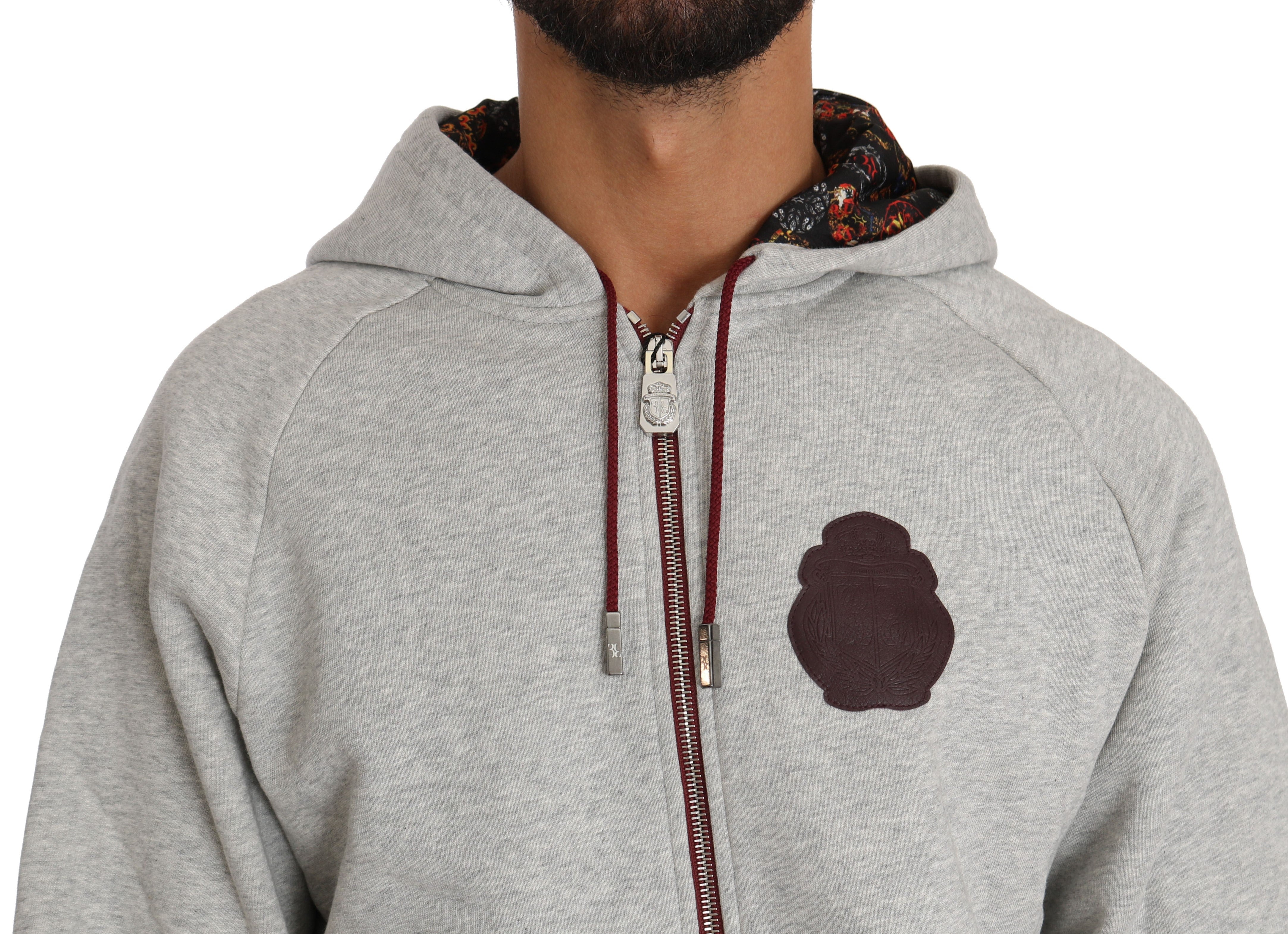 Elegant Gray Hooded Sweatsuit Ensemble - ventzia