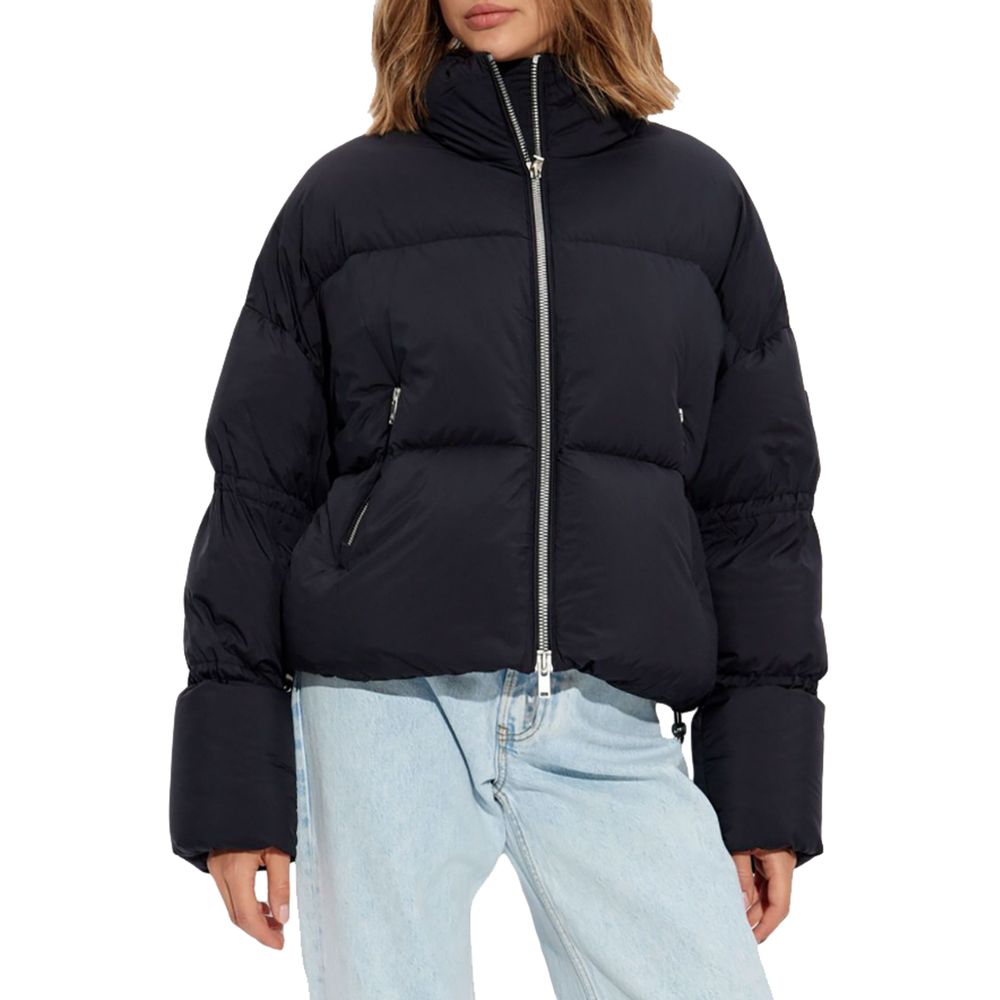 Black Nylon Jackets & Coat - ventzia