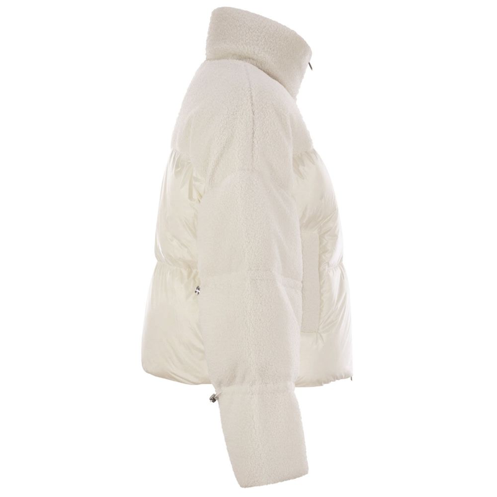 White Nylon Jackets & Coat - ventzia