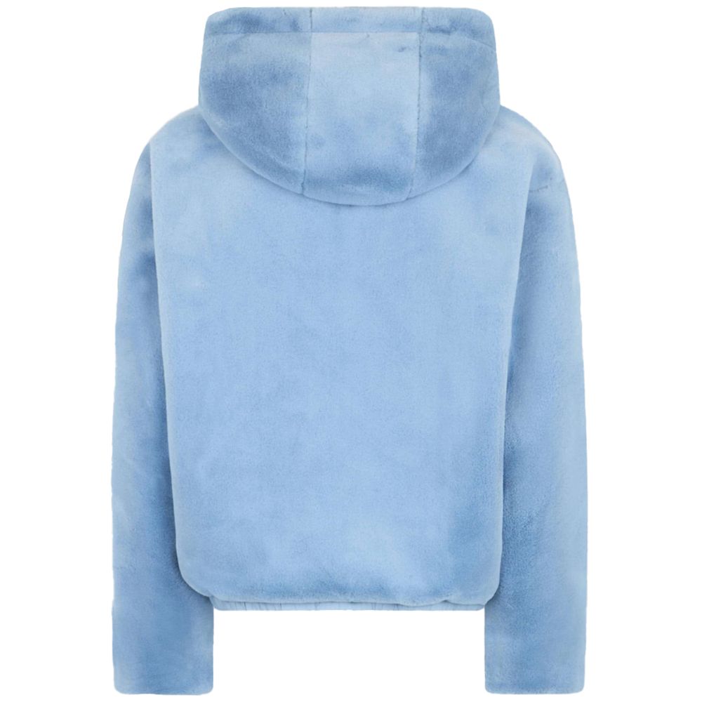 Light Blue Nylon Women Jacket - ventzia