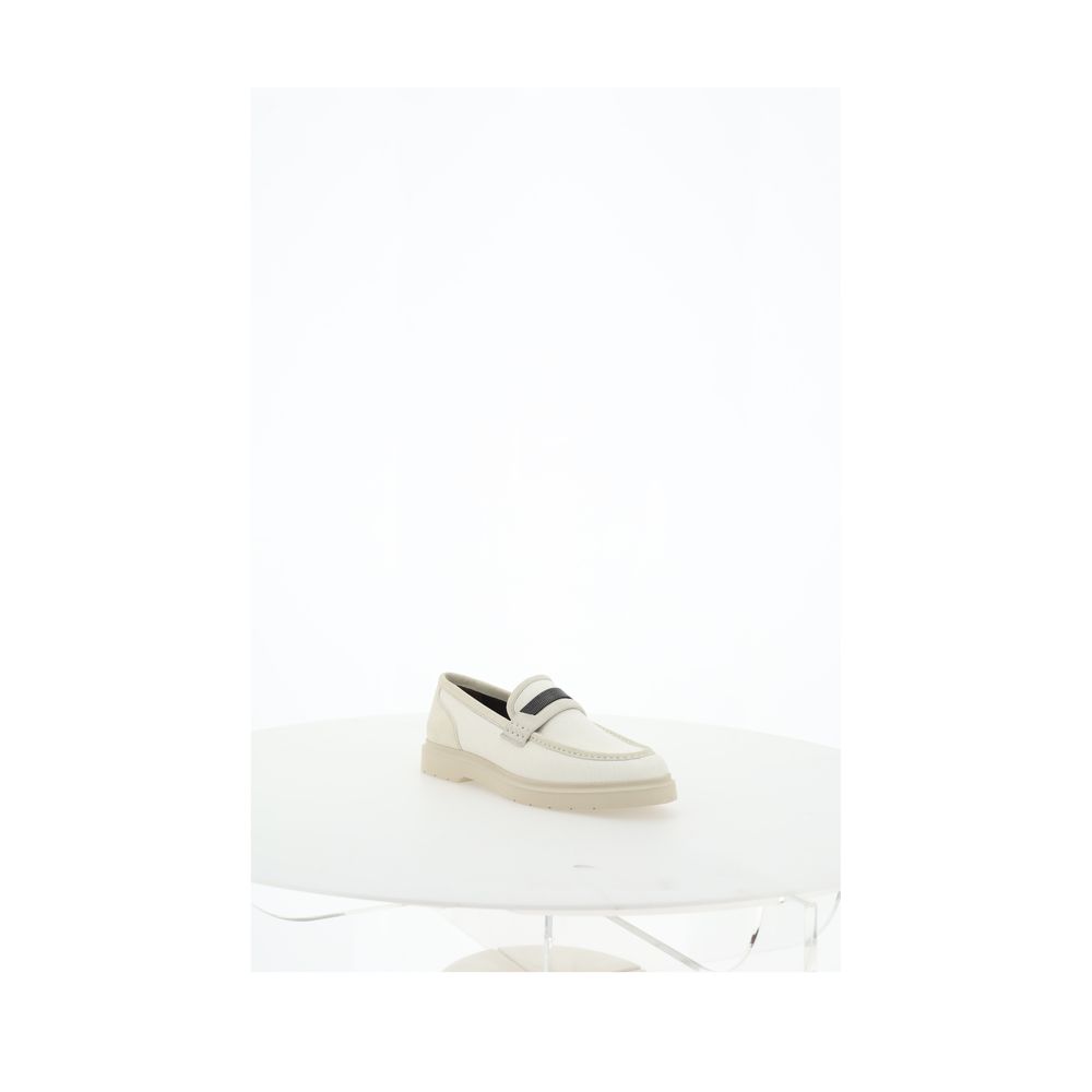 Beige Loafers Shoes - ventzia
