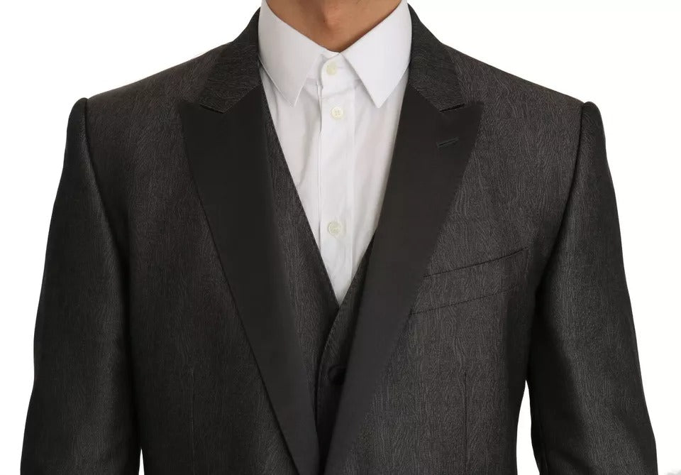 Gray MARTINI 2 Piece Vest Coat Blazer - ventzia