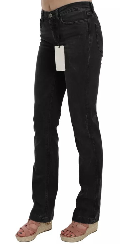 Black Slim Fit Cotton Jeans D&G Pants - ventzia