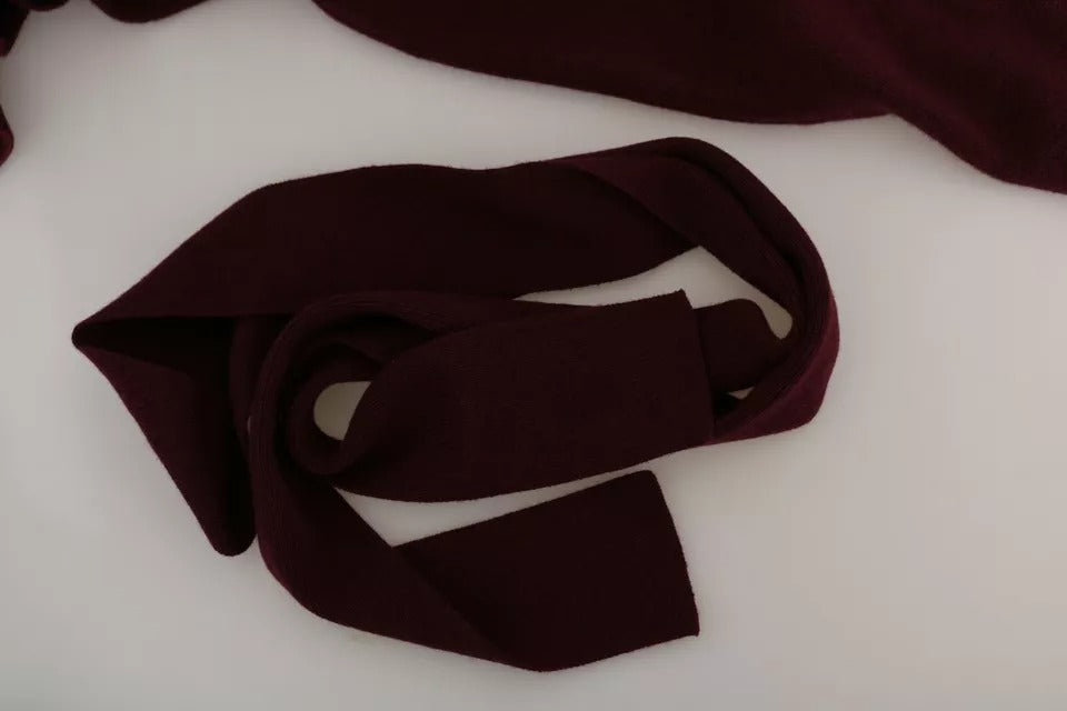 Bordeaux Cashmere Crown Cardigan Sweater - ventzia