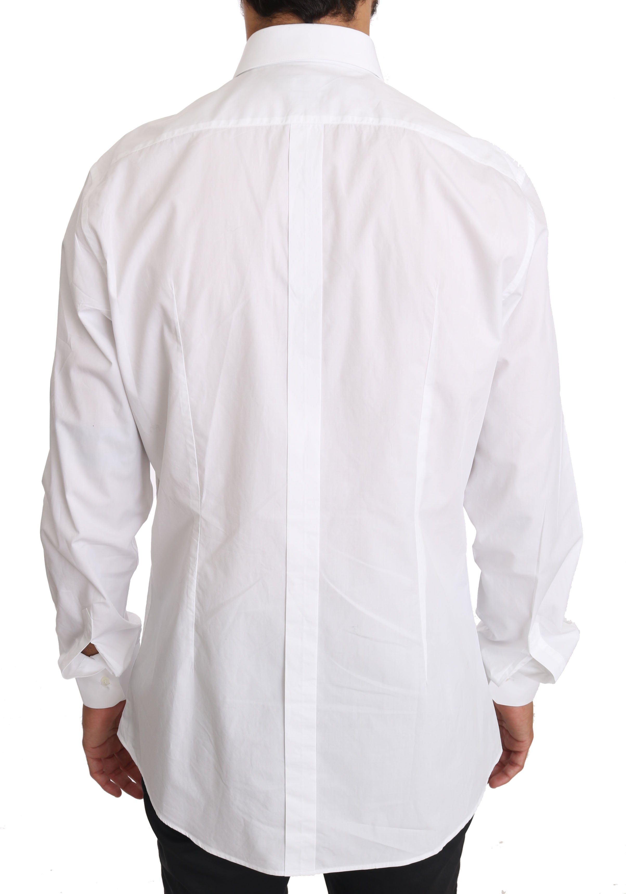 Elegant Slim Fit Dress Shirt in Pure White - ventzia