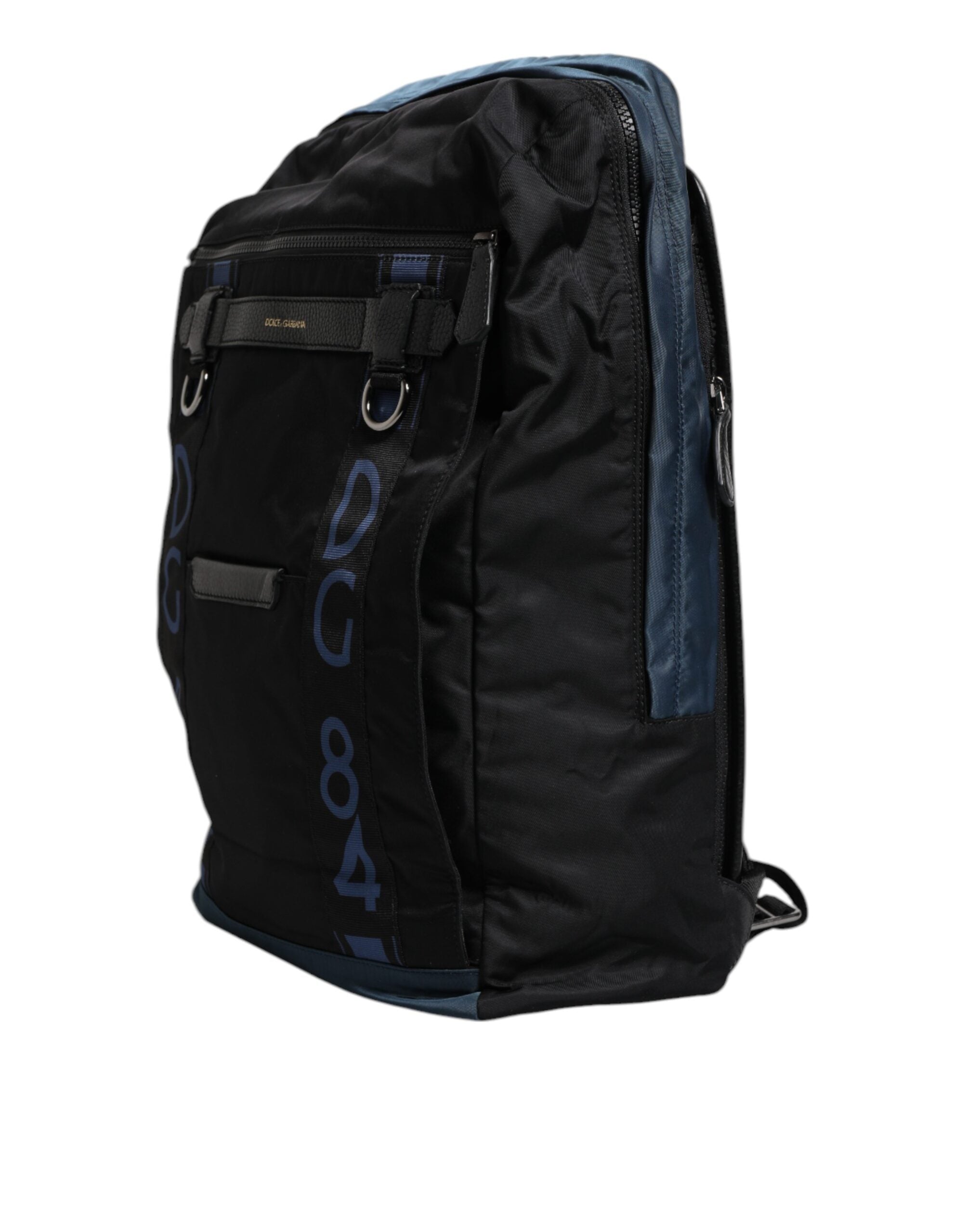 Black Nylon DG Logo School Backpack Bag - ventzia