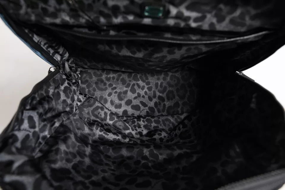 Black Nylon DG Logo School Backpack Bag - ventzia