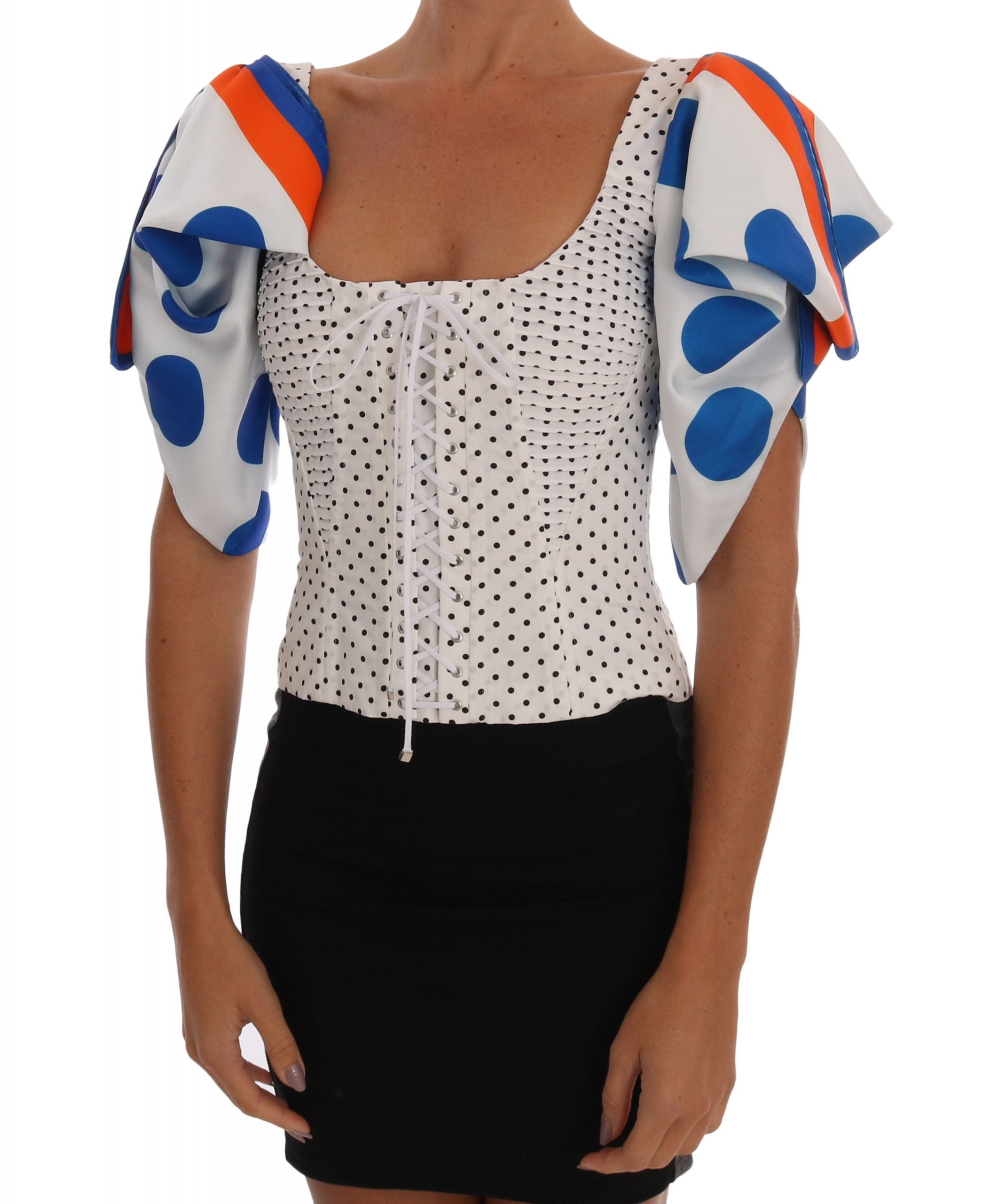 Elegant Polka Dot Bustier Top - ventzia