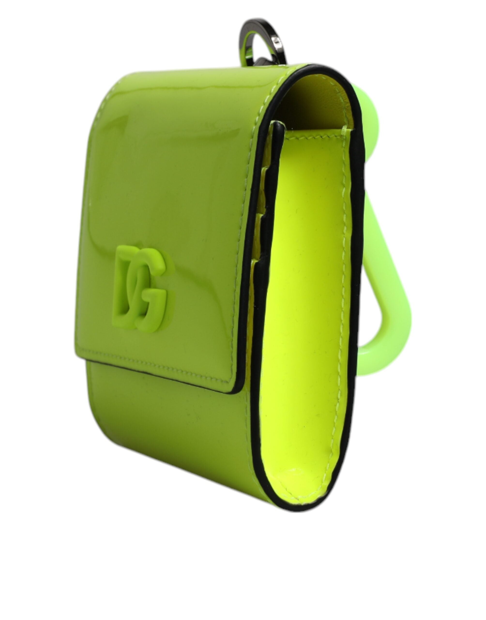 Yellow Green Bifold DG Logo Neck Strap Cardholder Wallet - ventzia