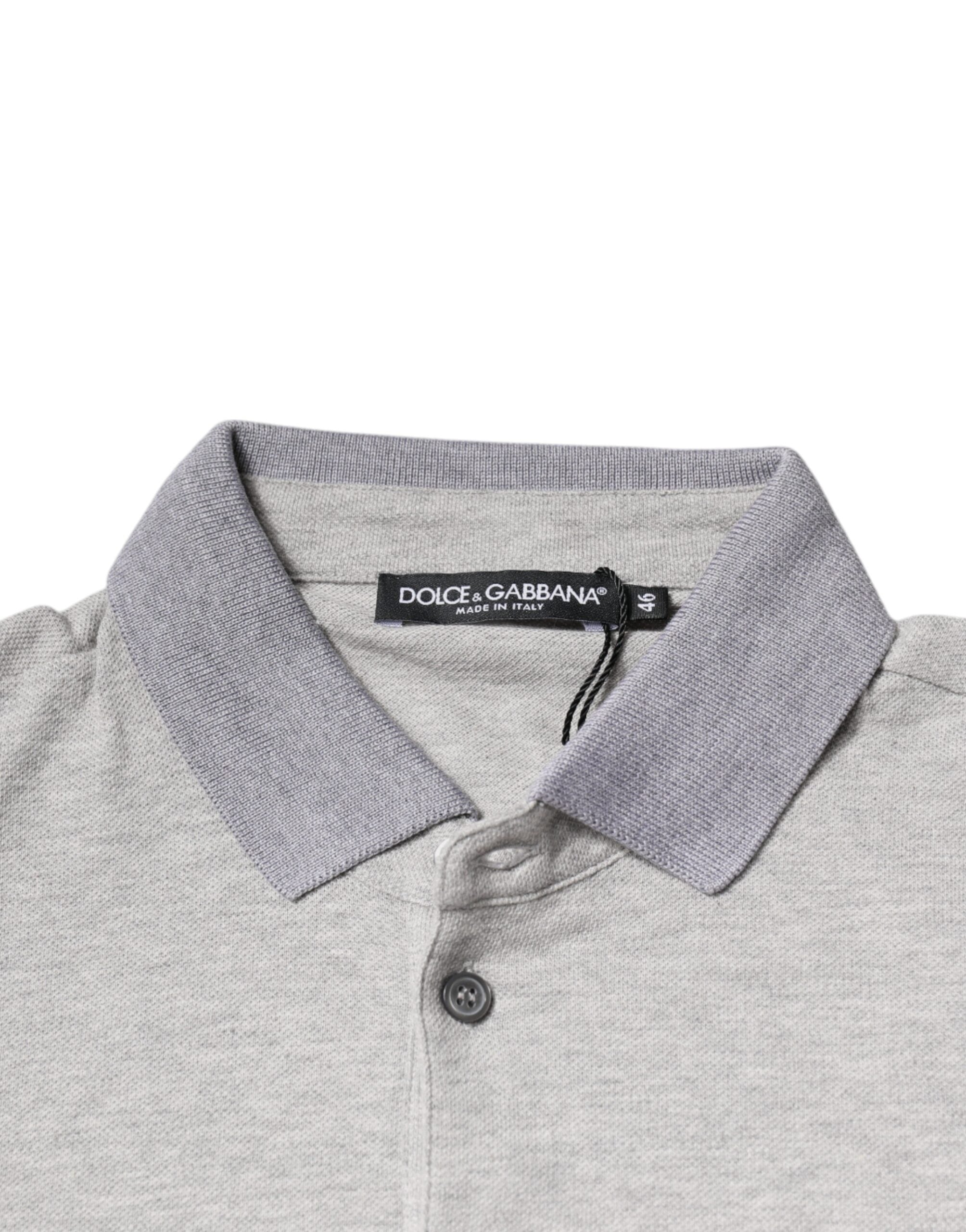Gray Collared Short Sleeves Men Polo T-shirt - ventzia