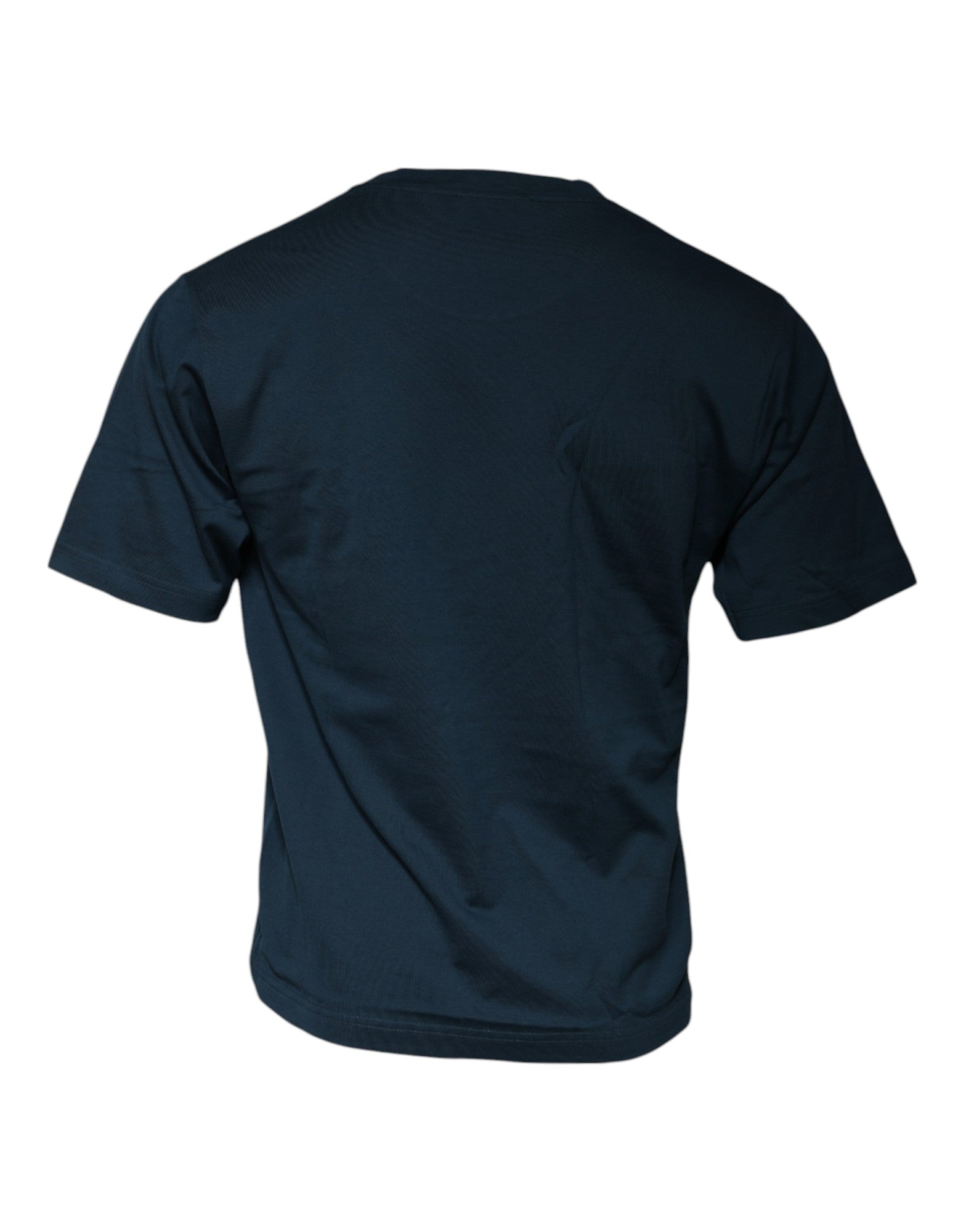 Blue Logo Crew Neck Short Sleeves T-shirt - ventzia
