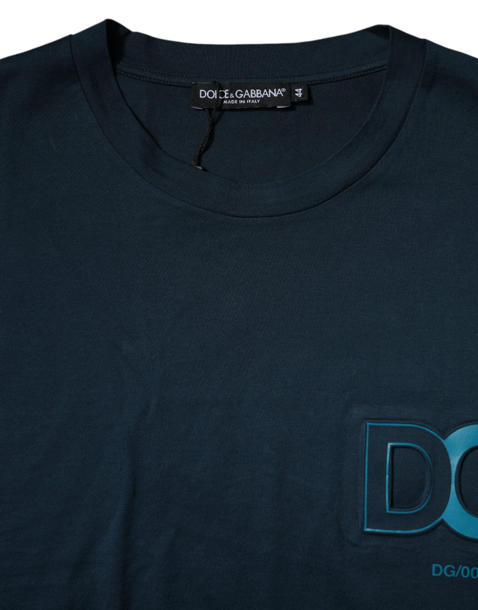 Blue Logo Crew Neck Short Sleeves T-shirt - ventzia