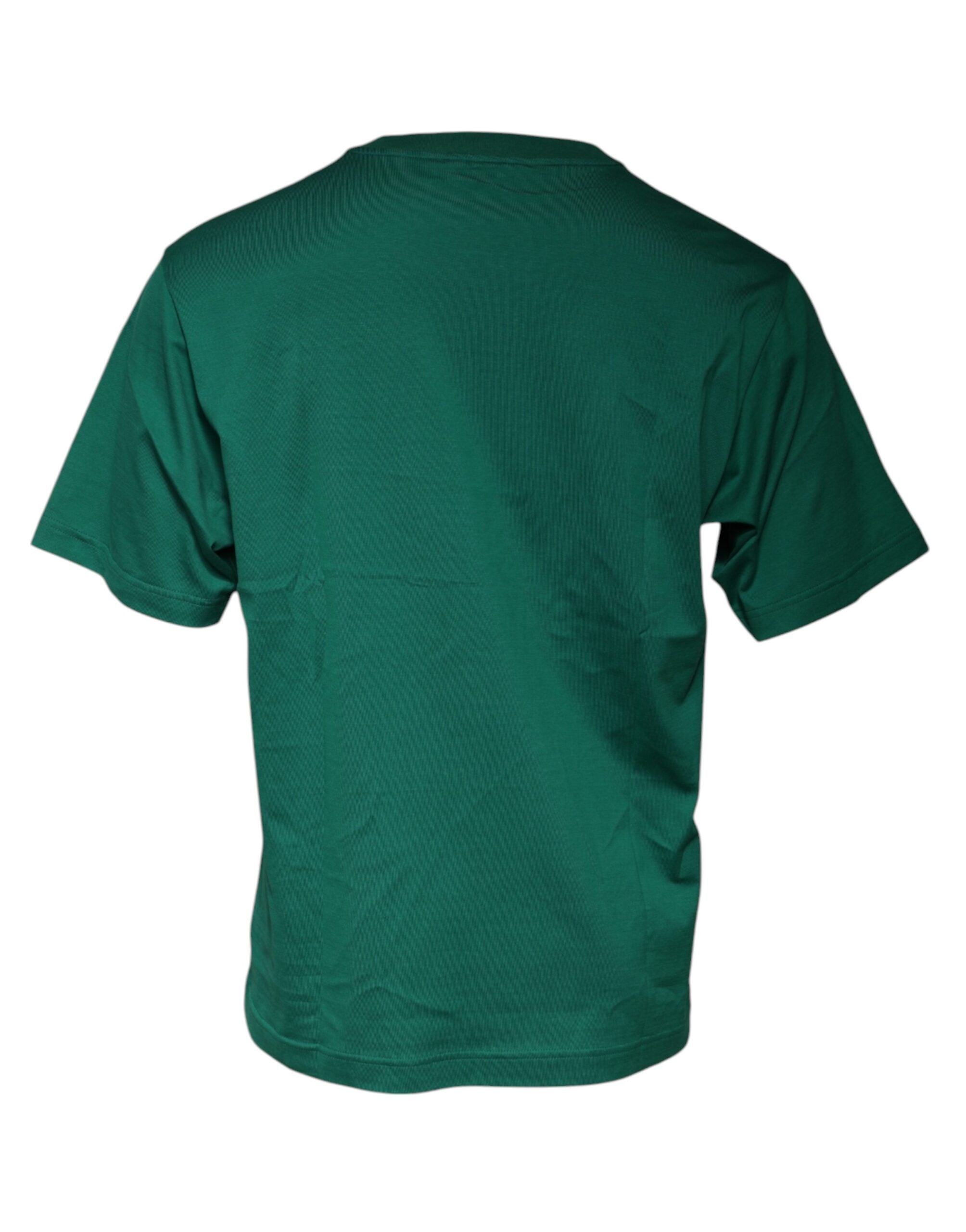 Green Logo Crew Neck Short Sleeves T-shirt - ventzia