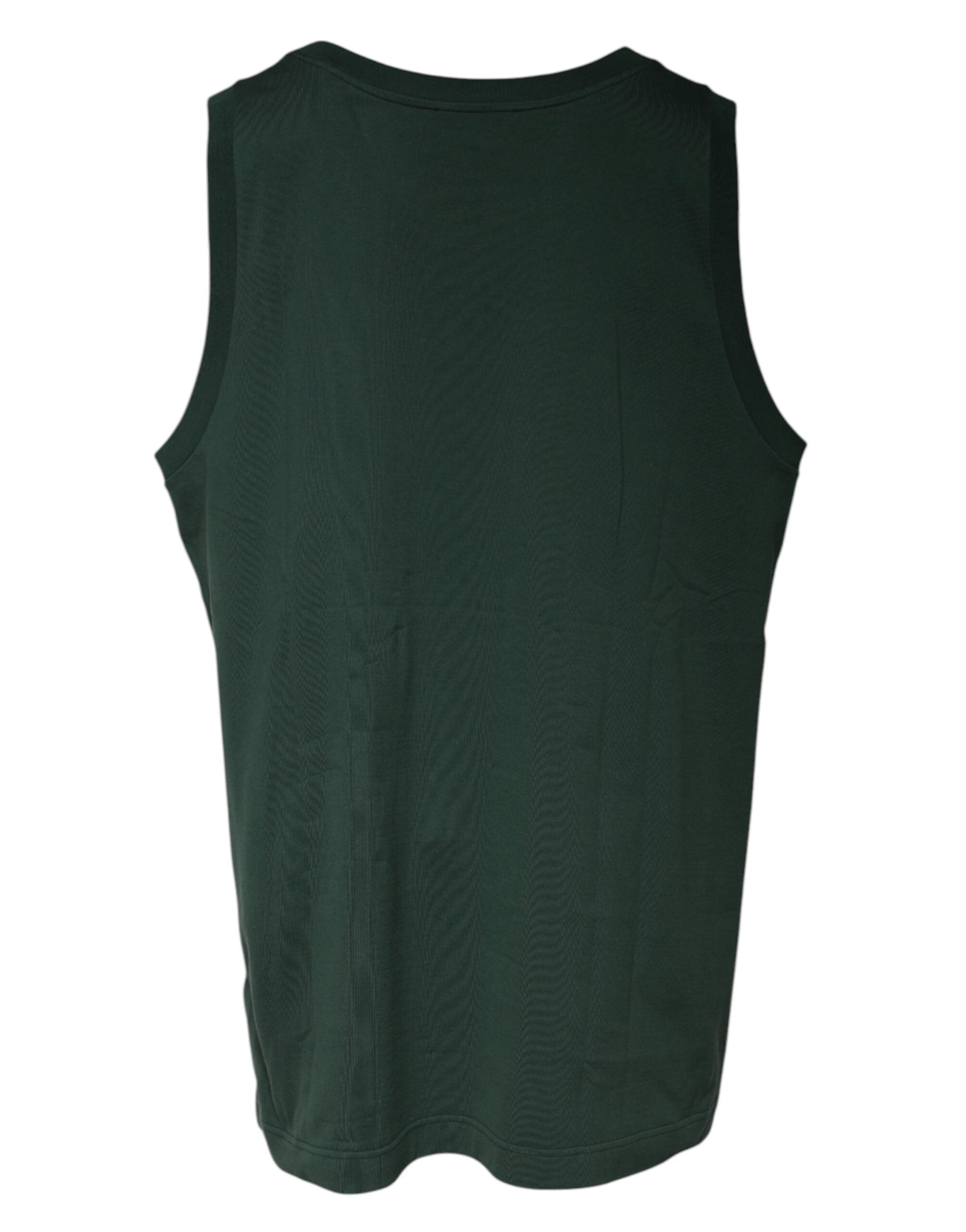 Green DG Sleeveless Round Neck Tank T-shirt - ventzia