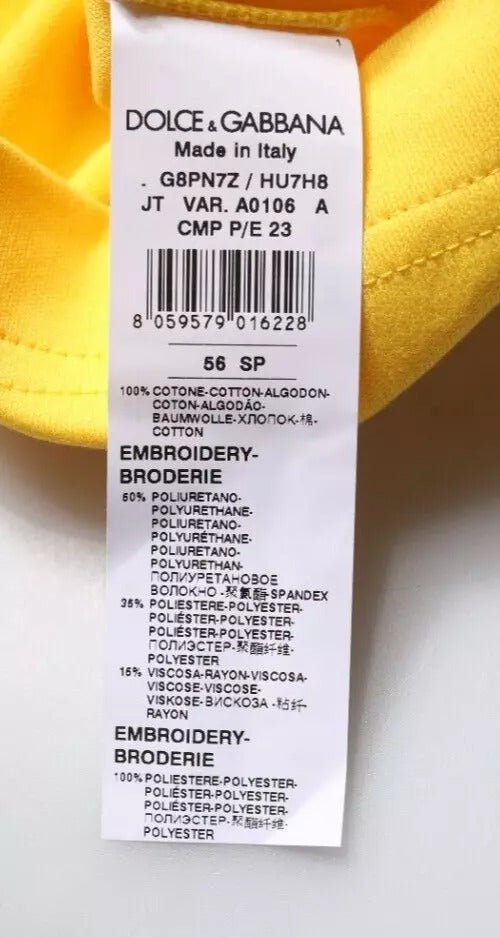 Yellow Crew Neck Short Sleeves T-shirt - ventzia